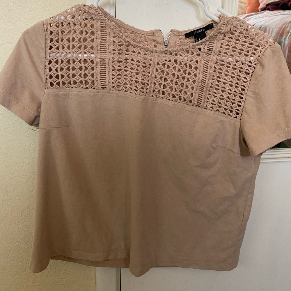 Forever 21 light pink swayed shirt